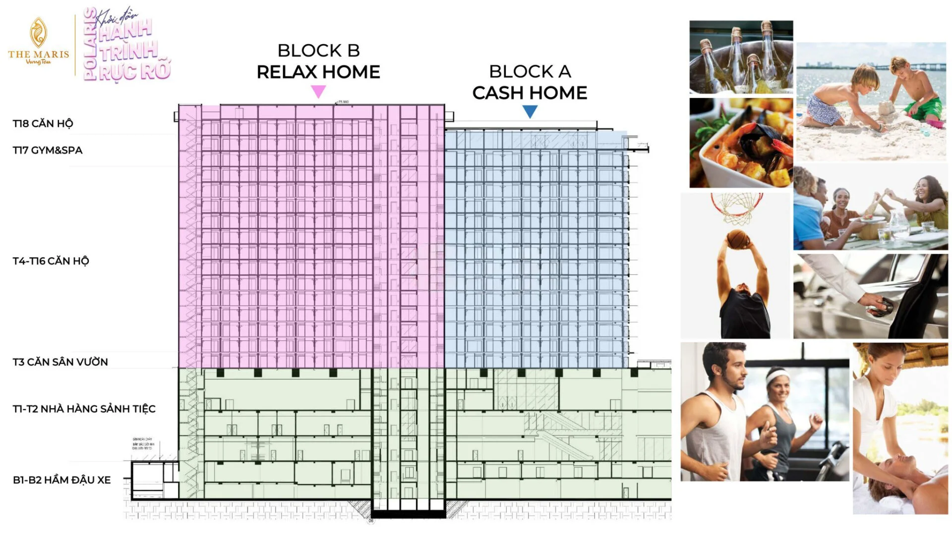 Tổng thể 2 tháp Polaris Tower