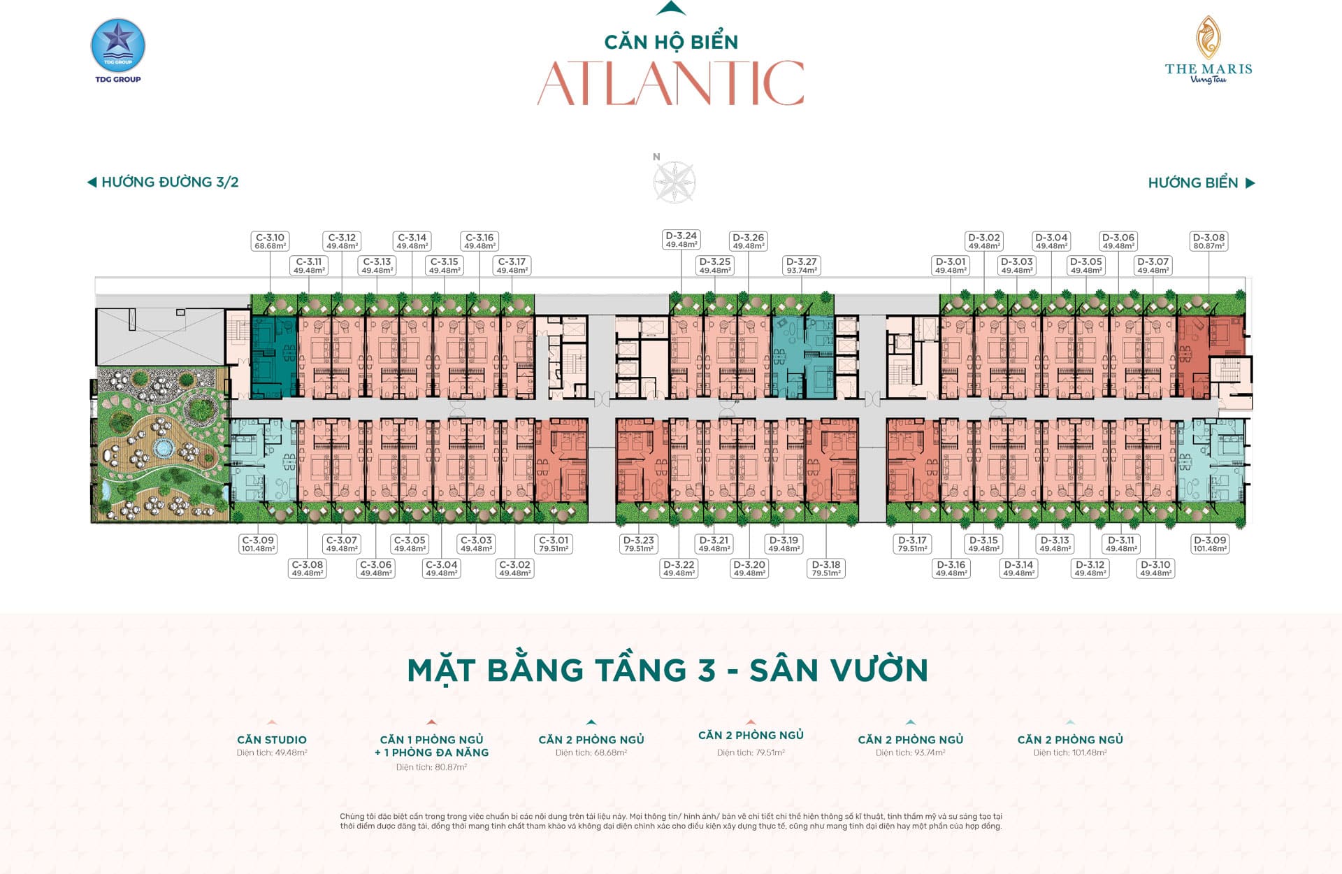 Mặt bằng tầng 3 - Atlantic Tower