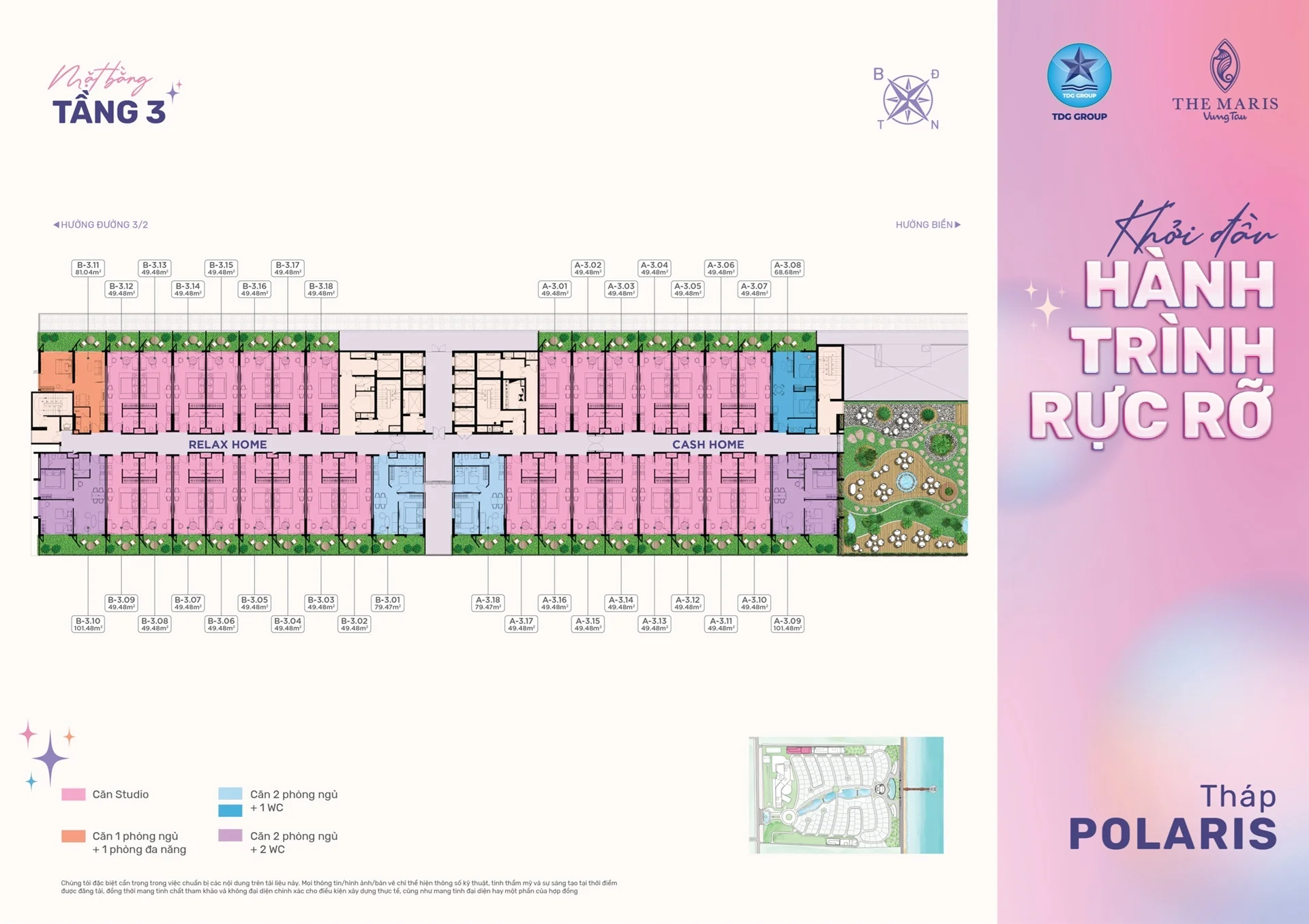 Mặt bằng tầng 3 - Polaris Tower