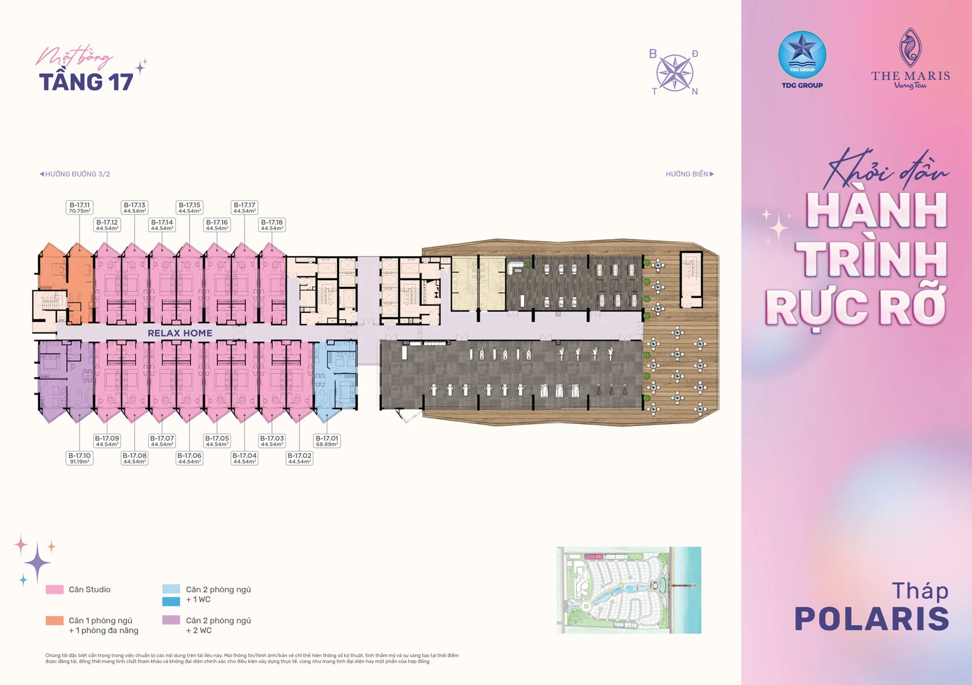 Mặt bằng tầng 17 - Polaris Tower