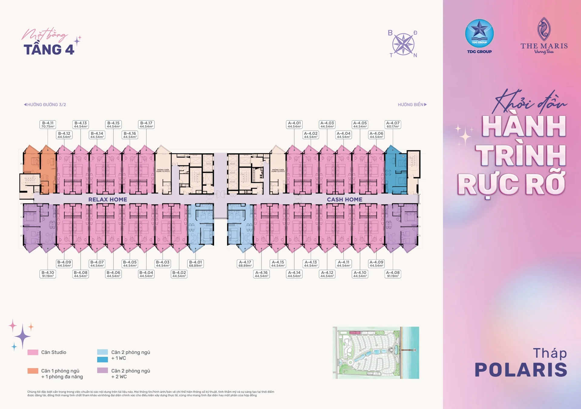Mặt bằng tầng 4 - Polaris Tower
